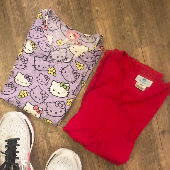 Hello Kitty Tops - ✅DOUBLE DEAL✅ Set of two scrub tops.